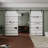 Four Shelf Double Primed Sliding Barn Door With Mounting Hardware Kit（Bookshelf Style）-101365209