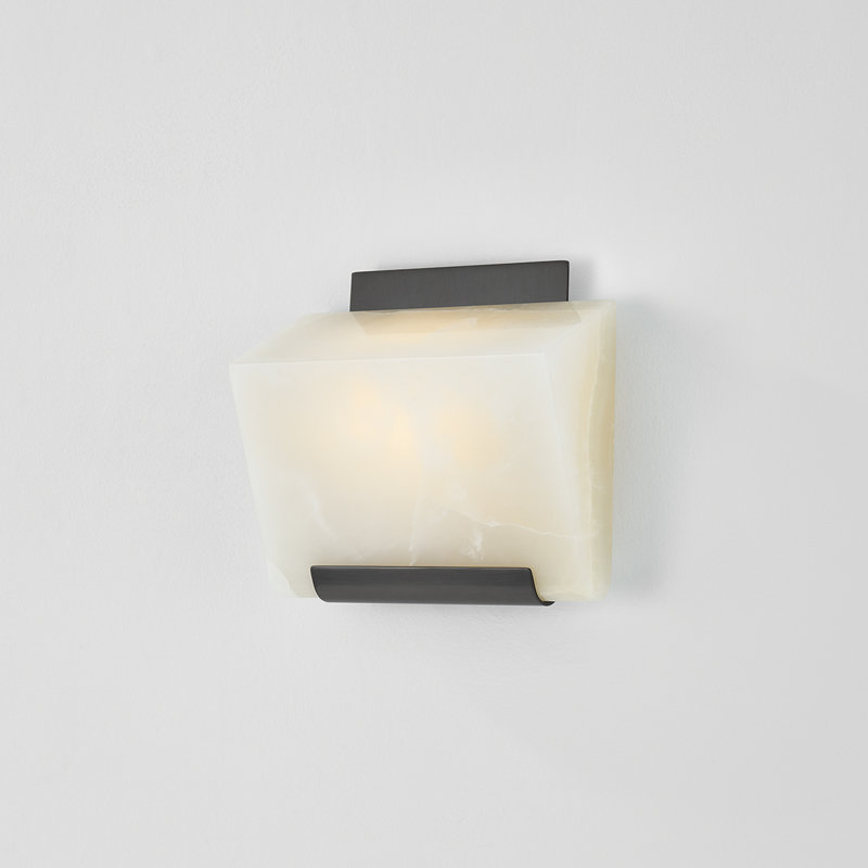 Fairfield Wall Sconce in Aged Brass, Black