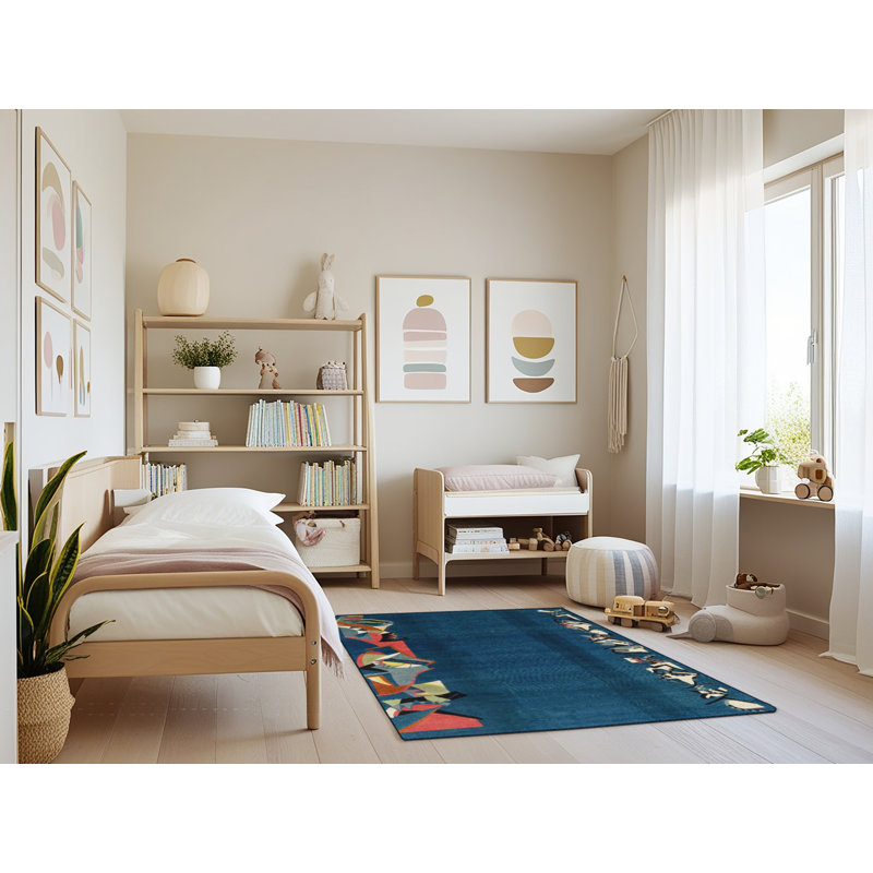 Milahni Abstract Indoor Rug, Rectangle 4' x 6'