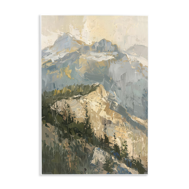  «Rugged Mountains View», art mural par Petal Prints Design, H 15 po x l 10 po