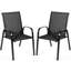 Ensemble de 4 chaises de patio Red Barrel Studio® avec jardin en acier-759618962