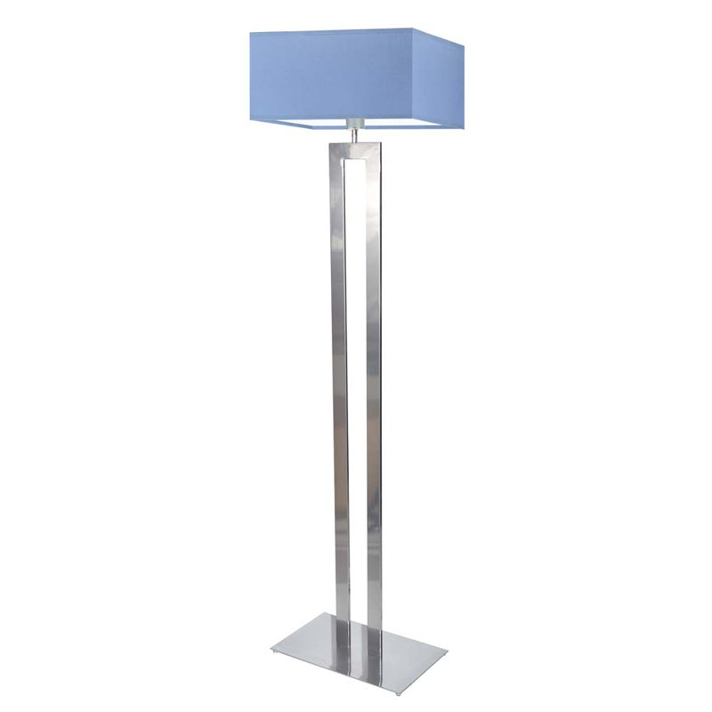 Arsh 161cm Traditional Floor Lamp, Silver, Blue