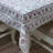 Hand Block Floral Tablecloth in Magenta & Sage, Mrignayani, Pink-141957584