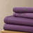 Lacoste Cotton Percale Sheet Set, Cooling & Breathable Bedding, Deep Pocket Fitted Sheet, Plum, Queen-35177728-35177721