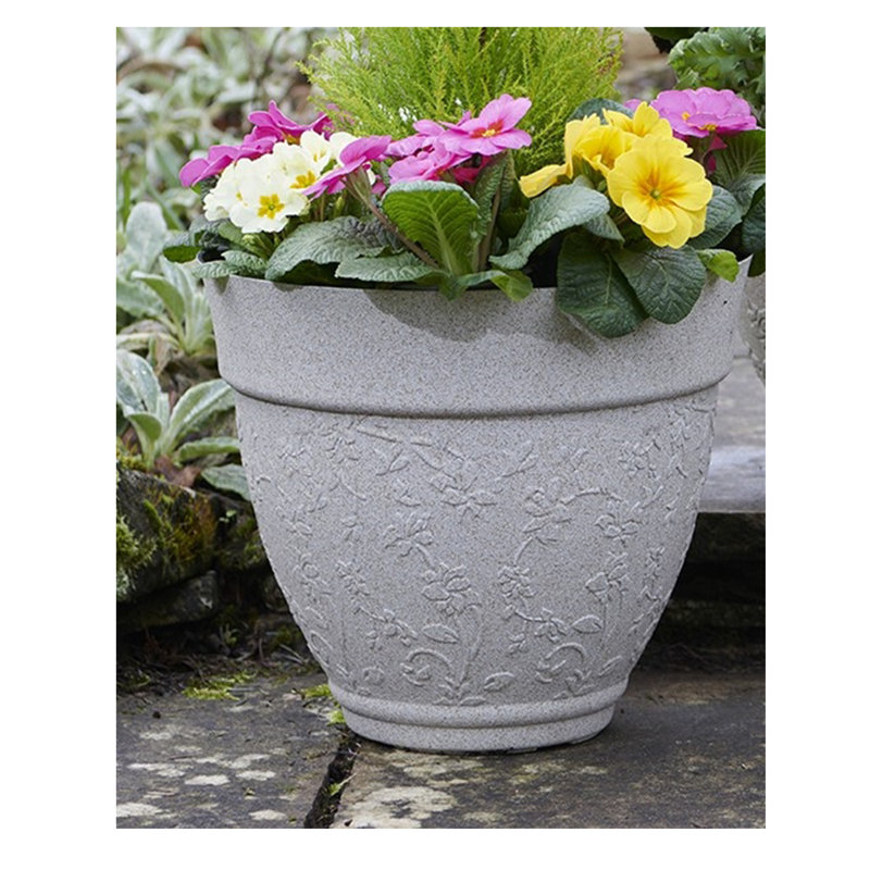 Birnam Floral Sandstone Effect Plant Pots