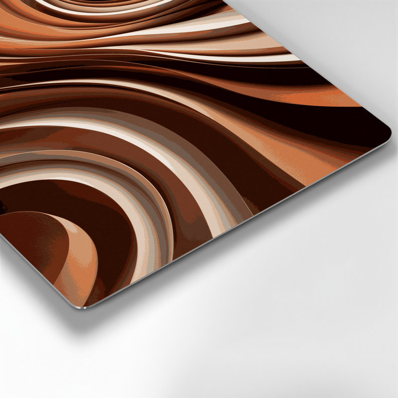 Gradient Abstract 54, art mural en métal brun, H 11 po x l 14 po