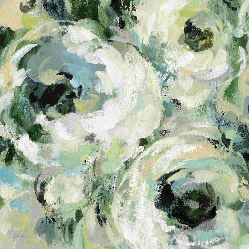 Sauge et pivoines neutres II, H 30 po x l 30 po