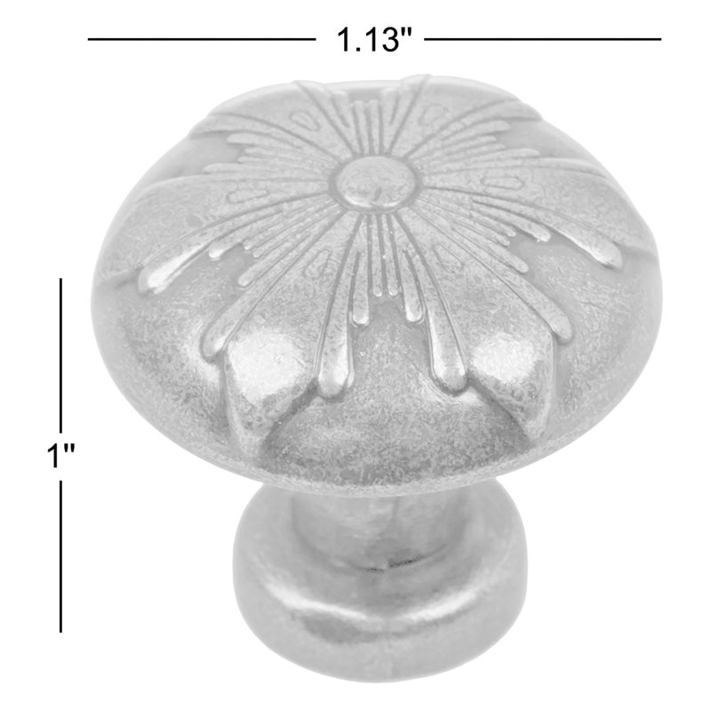 Poignée champignon 1 1/8 po de diamètre, Bronze huilé