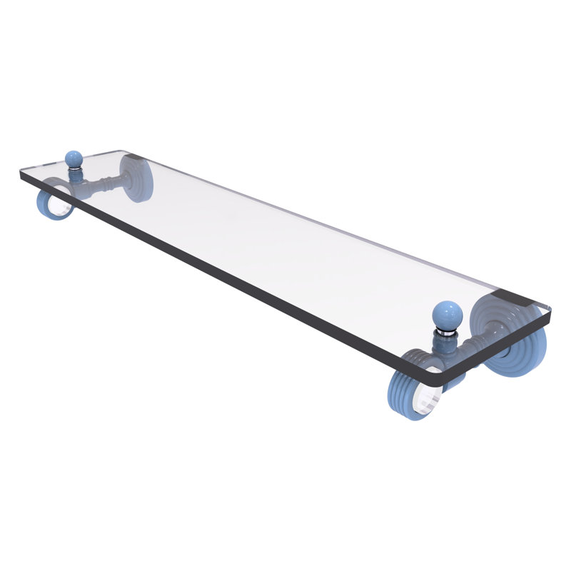 Tablette flottante Pacific Grove, H 3,2 po x l 22 po x P 5,1 po, Bleu troll plat