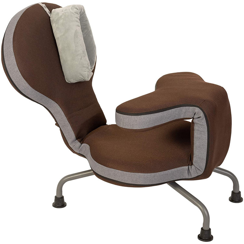 Chaise pliante rembourrée Sundale, Brun