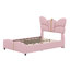 Lit plateforme tapissier avec tête et pied de lit en forme de papillon-2146114669-2146114668