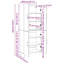 Highboard 69.5 X 34 X 180 Cm Engineered Wood-157280903