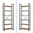  Industrial Brown 5 Tier Metal Bookcase with X Brace Frame Freestanding Shelf Organizer for Living Room, Home Office, or Bedroom-467752769-466006492
