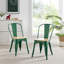 Honora Industrial Classic Metal Frame Wood Seat Dining Chair - Style Bold Colour Stackable Side Chair-191823162