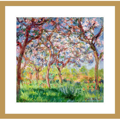 «Printemps a Giverny» par Claude Monet, impression giclée encadrée