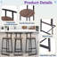 Ensemble de 3 tabourets de bar avec dossier, repose-pieds et structure en métal
