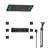 Savona 22 Inch Matte Black Digital Shower System with Rainfall Waterfall and Hand Shower