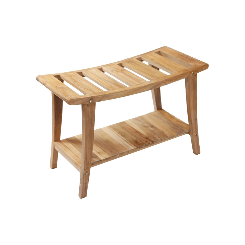 Banc de douche en teck de 29,5 po de largeur