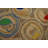Antique American Hooked Rug Hallway Runner Wool Beige, Multicolor