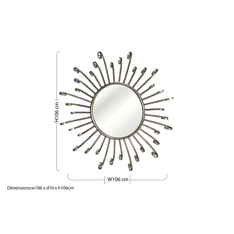 Pablo Metal Flat Wall Mirror