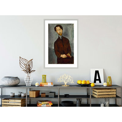 Léopold Zborowski par Amedeo Modigliani - Estampe numérique encadrée