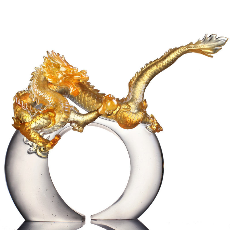 Unstoppable Faith Crystal Art Dragon Sculpture