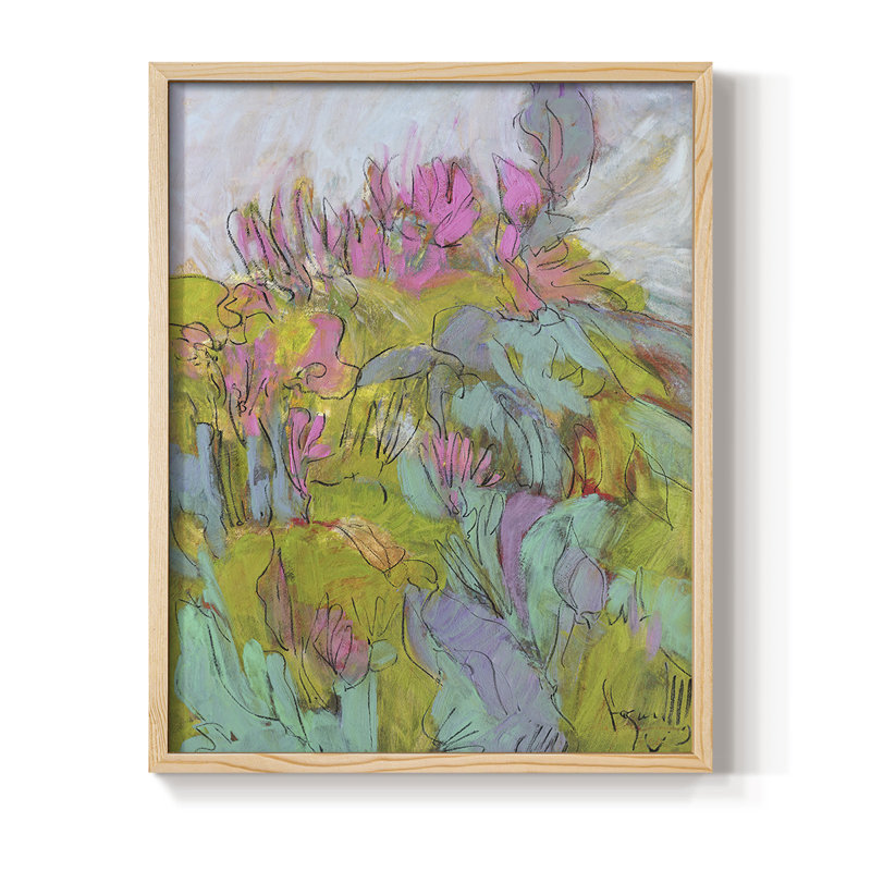 «Rise and Bloom», reproduction encadrée - bois massif, H 11 po x l 9 po