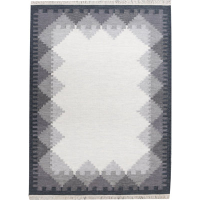 Gamez Hand Woven Wool Grey Indoor Rug