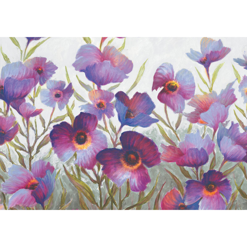 Blooming Purple - Wrapped Canvas Art Prints, 30cm H x 46cm W