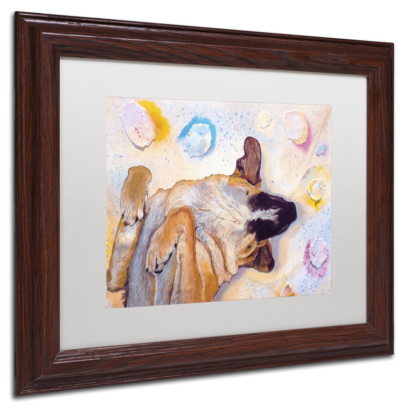 « dog rêves », reproduction d’art encadrée, H 11 po x l 14 po x P 0,5 po