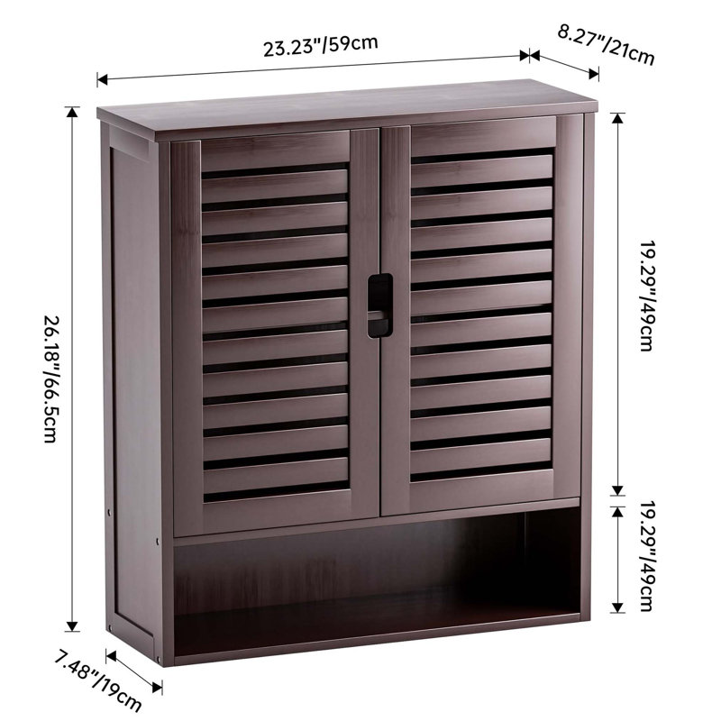 Aaleeyah Bamboo Bathroom Cabinet, Brown