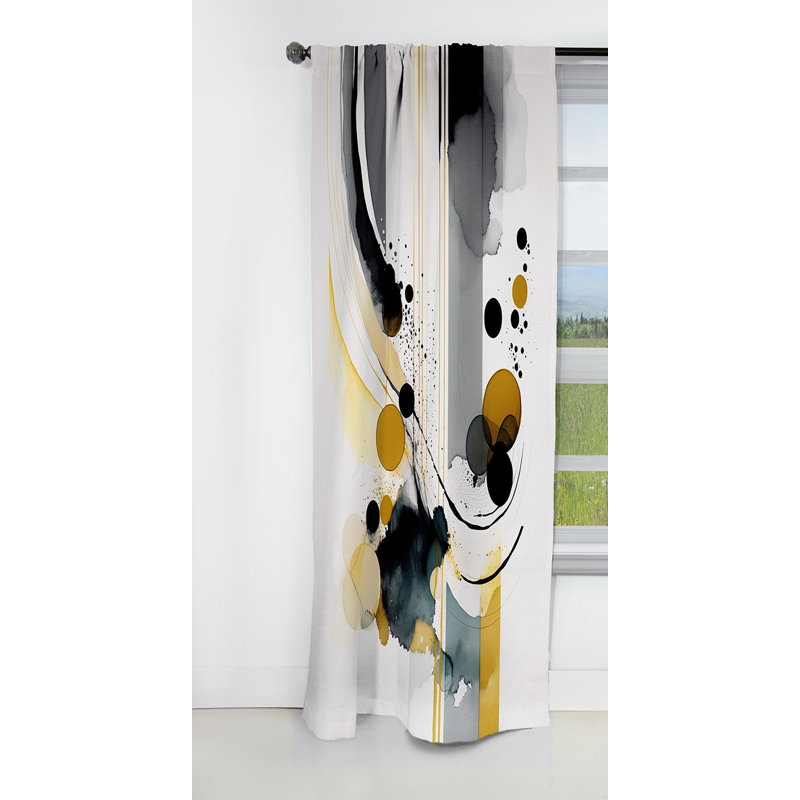 Shila - Rideau Shapes - Rideau abstrait occultant - 1 panneau, L 52 po x L 63 po