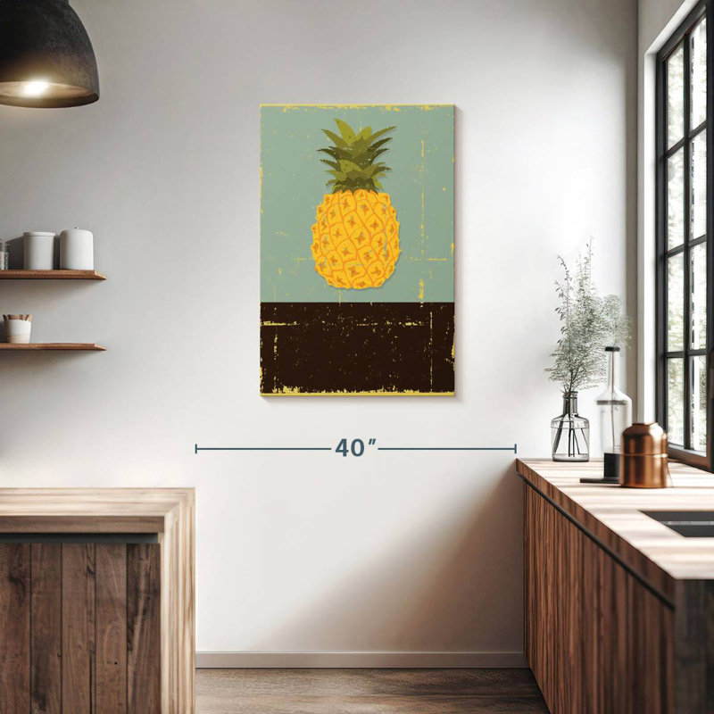 Yarlin Grunge Retro Pineapple, 36" H x 24" W