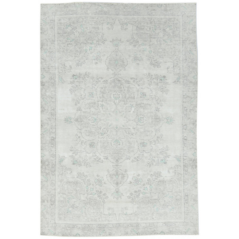Tapis oriental antique délavé à la main 6 x 9