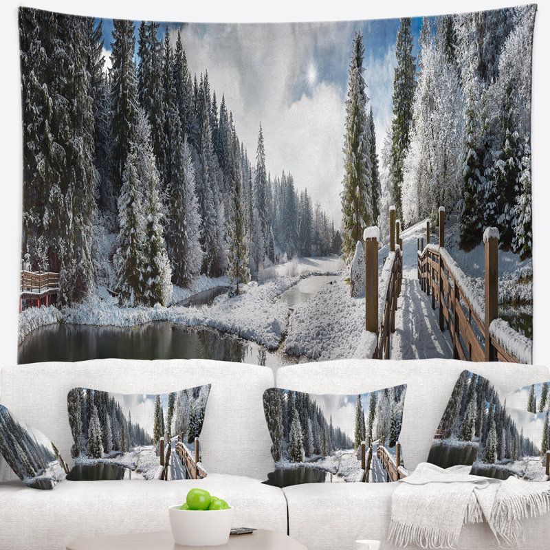 Photographie de paysage, matin d'hiver, tapisserie panoramique, H 32 po x l 39 po