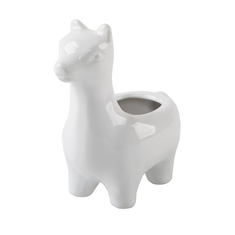 Oaklee Ceramic Pot Planter, White