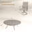 9-Piece 63" Round Outdoor Patio Dining Set With Swivel Armchair-1838631203