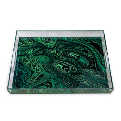 Plateau en malachite