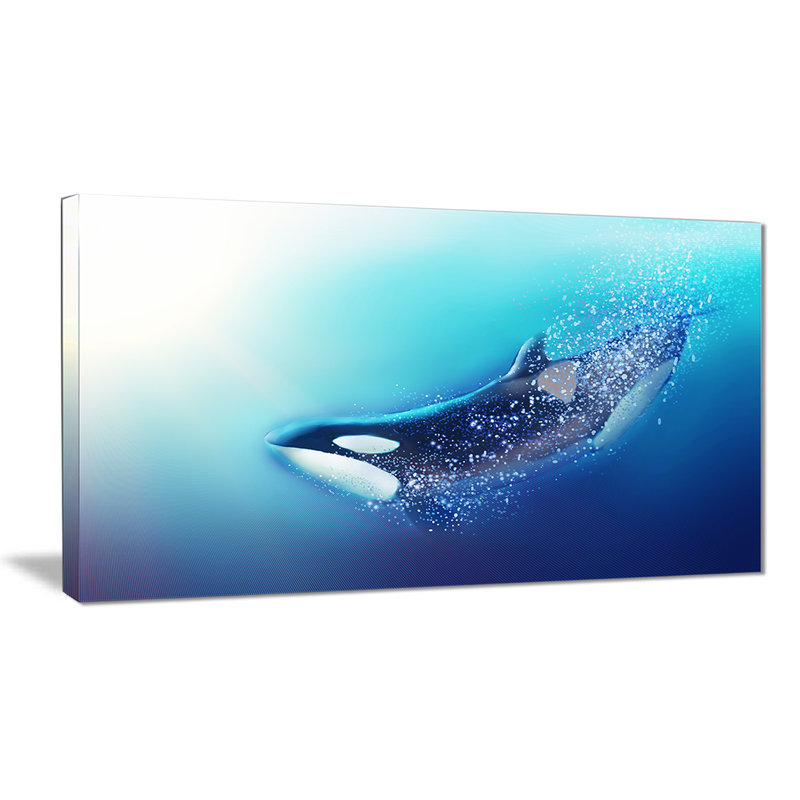 «Killer Whale and Sea», reproduction de photo sur toile tendue, H 20 po x l 20 po x P 1 po