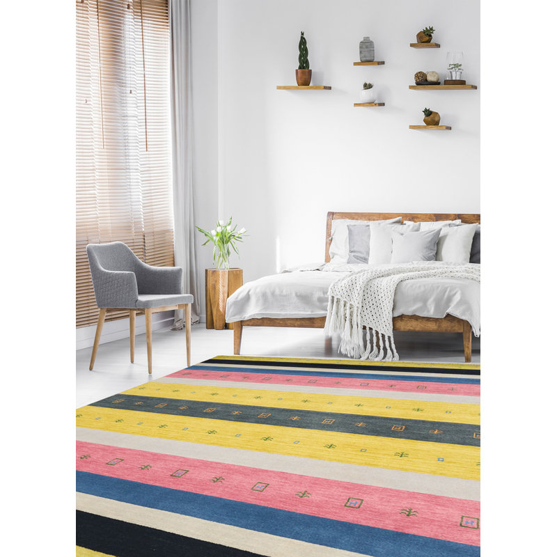 Tapis multicolore Kashkuli Gabbeh 6 pi 8 po x 9 pi 9 po