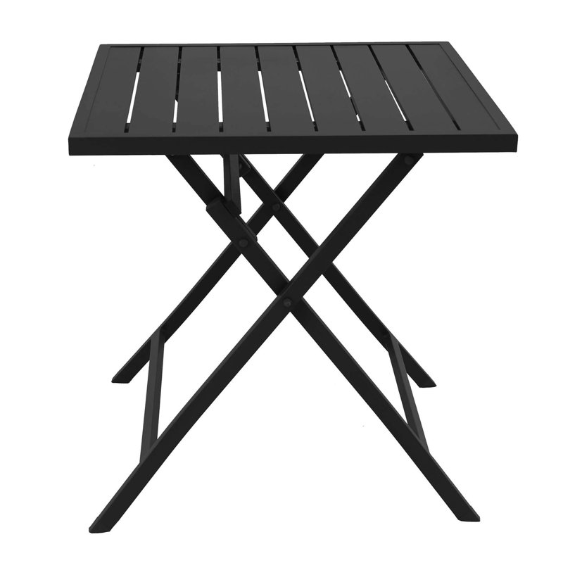 Angelos 130cm Rectangular Folding Table, Anthracite, 73cm H x 70cm L x 70cm W