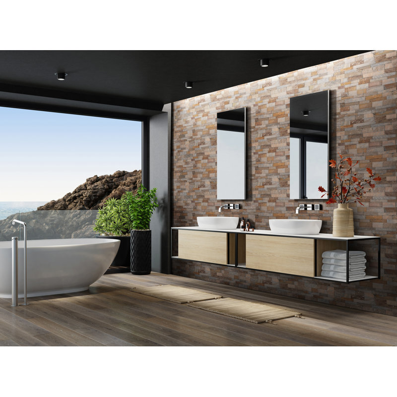Stonecrest 6 in. x 24 in. Split Face Natural Stone Ledger Panel Wall Tile, Caravan Mews