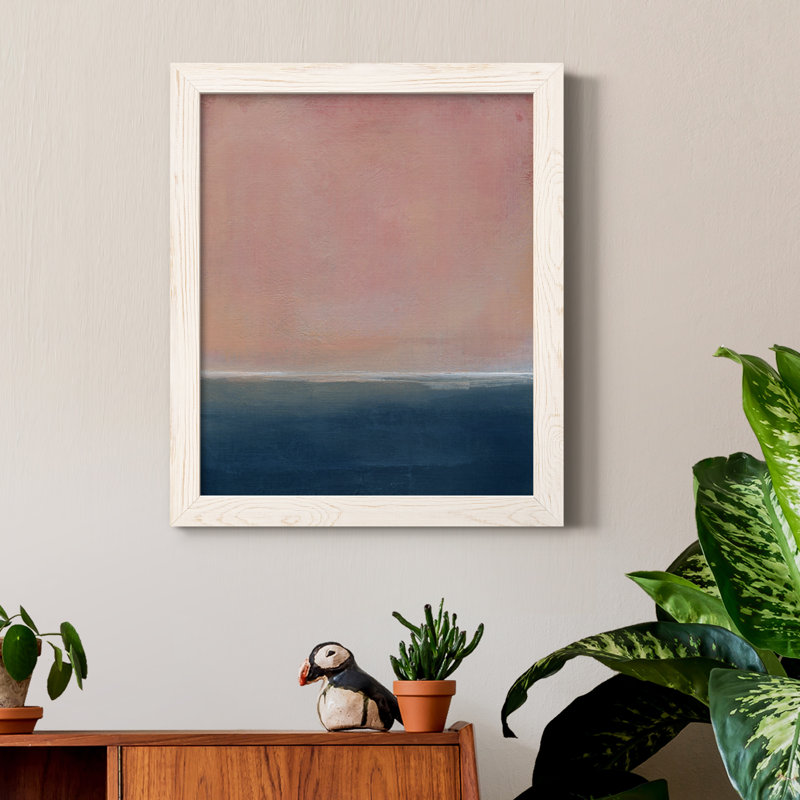 Coucher de soleil - Peinture sur toile encadrée, Toile blanche encadrée, H 20 po x l 17 po x P 1,5 po