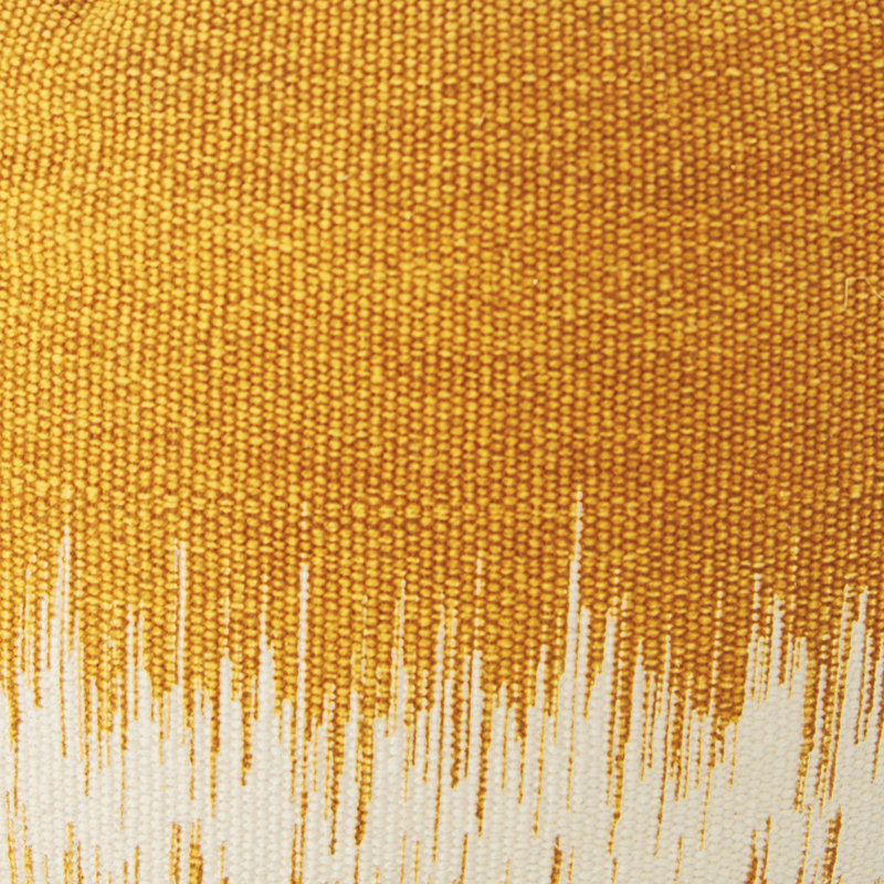 Repose-pieds Neibert, 100% coton rustique jaune
