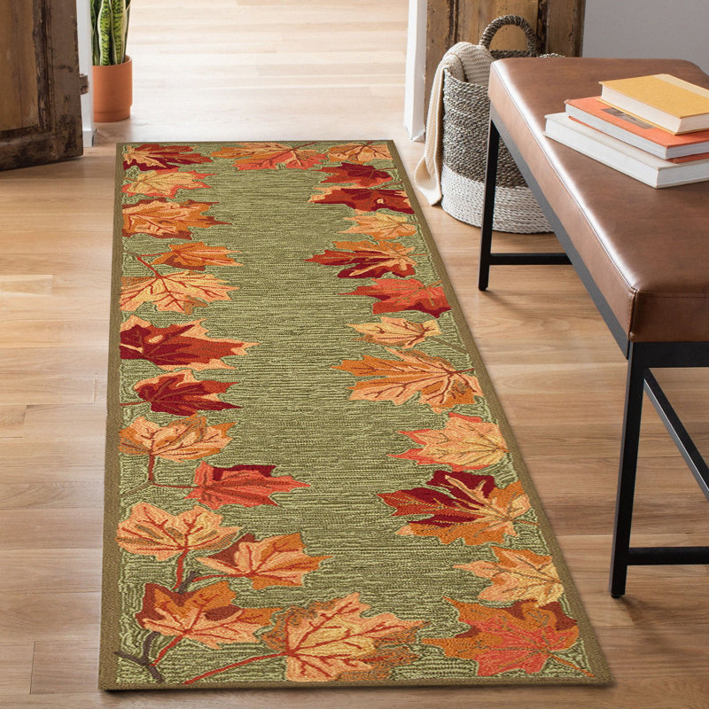 Tapis touffeté à motif floral Dasan, Tapis de couloir 2 pi x 8 pi
