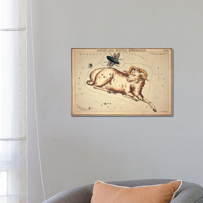 Aries and Musca Borealis, 1825 1 Piece Wrapped Canvas Wall Art