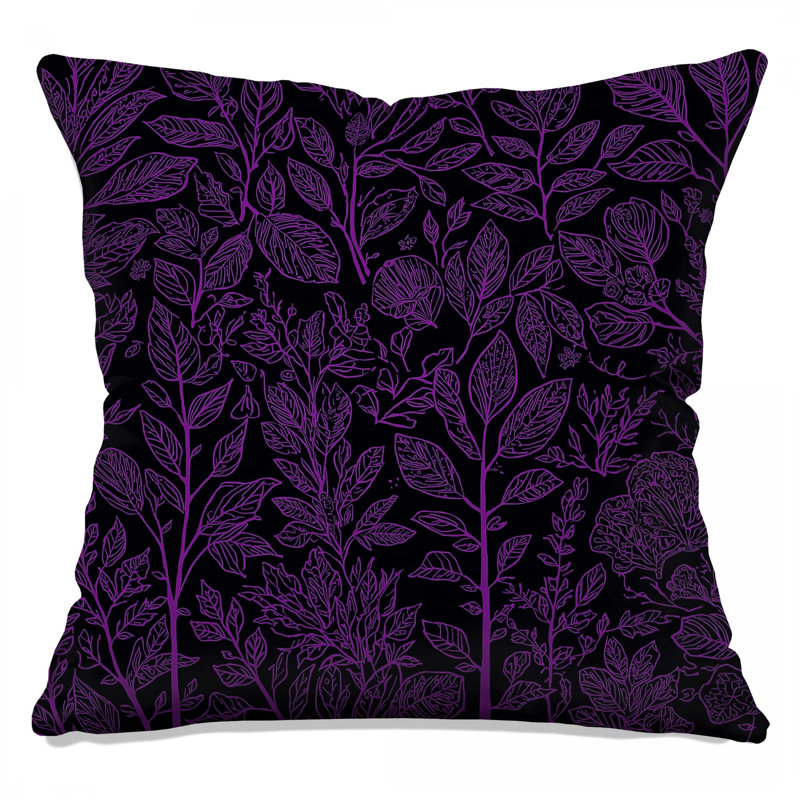 Coussins décoratifs Mauve Botanical Illustration, 20 po x 20 po