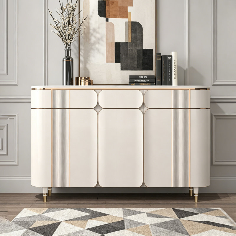 Modern multi-functional sideboard., 35.43" H x 53.15" W x 13.78" D