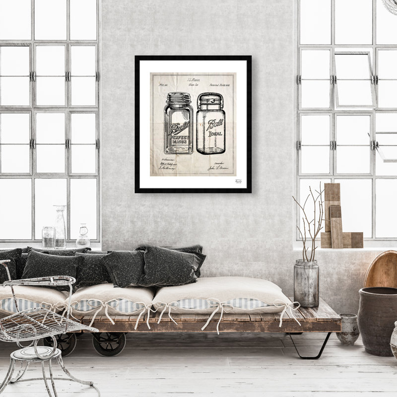 Mason Jar - Adapted 1853 - Impression sur papier, H 33,5 po x l 27,5 po x P 0,5 po