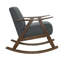 Siège et dossier rembourrés en bois de noyer foncé 1 pièce Modern Home Furniture-187479245